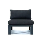 LeisureMod Chelsea Ensemble de 5 pièces de patio d'extérieur avec table basse – Structure en aluminium noir, coussins, résistant aux intempéries