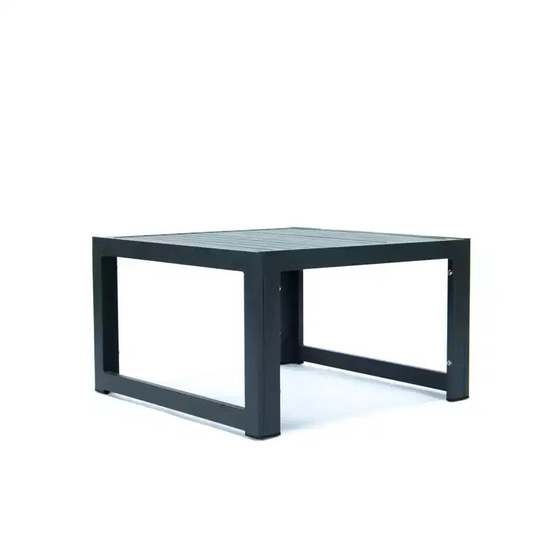 LeisureMod Chelsea Ensemble de 5 pièces de patio d'extérieur avec table basse – Structure en aluminium noir, coussins, résistant aux intempéries