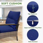 EAGLE PEAK Ensemble de conversation d'extérieur Mojave Dusk 4 pièces, mobilier de jardin en osier
