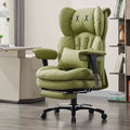 Big and Tall Office Chair with Footrest - Efomao High Back Executive Desk Chair with Wide Seat, Adjustable Armrests, Ergonomic Computer Chair, Green