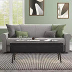 Banc de rangement ottoman, banc de chambre d'entrée moderne du milieu du siècle pour chambre à coucher, extrémité d'entrée, cuir synthétique avec coutures, charge 308 kg