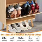 Shoe Storage Cabinet with Drawers - Ventilated & Odor-Resistant Organizer for 15-20 Pairs of Shoes Anti-Tip