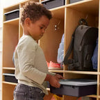 ECR4Kids Vestiaire de rangement à 10 sections et 10 bacs format lettre avec couvercles, mobilier pour enfants