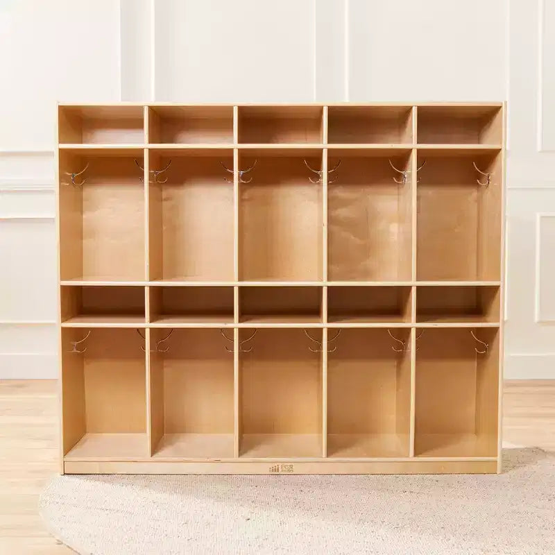 ECR4Kids Vestiaire de rangement à 10 sections et 10 bacs format lettre avec couvercles, mobilier pour enfants