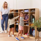 ECR4Kids Vestiaire de rangement à 10 sections et 10 bacs format lettre avec couvercles, mobilier pour enfants