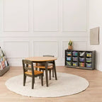 Meuble de rangement mobile ECR4Kids à 12 casiers et 15 bacs Scoop Front, 3x4, mobilier pour enfants