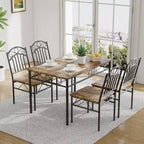 COZONY 5-Piece Dining Table Set for 4  Modern Kitchen & Dining Room Table with Chairs for Small Spaces