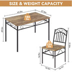 COZONY 5-Piece Dining Table Set for 4  Modern Kitchen & Dining Room Table with Chairs for Small Spaces