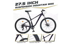 27.5 Inch Wheels 8 Speed Mountain Bike, for Men Women Boys and Girls, Front Suspension, Steel Frame