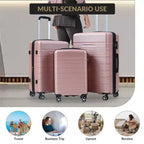 Ensembles de valises rigides 5 pièces, bagages rigides légers avec roulettes pivotantes, valises enregistrées 20/24/28 pouces + 2 sacs