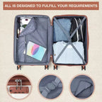 Ensembles de valises rigides 5 pièces, bagages rigides légers avec roulettes pivotantes, valises enregistrées 20/24/28 pouces + 2 sacs