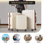 Ensembles de valises rigides 5 pièces, bagages rigides légers avec roulettes pivotantes, valises enregistrées 20/24/28 pouces + 2 sacs
