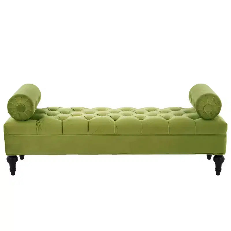 Christopher Knight Home Mirelle Modern Velvet Upholstered Tufted Bench with 2 Detachable Pillows