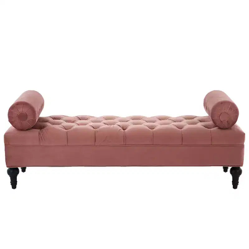 Christopher Knight Home Mirelle Modern Velvet Upholstered Tufted Bench with 2 Detachable Pillows