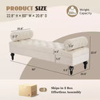 Christopher Knight Home Mirelle Modern Velvet Upholstered Tufted Bench with 2 Detachable Pillows