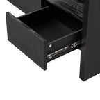 Luxystar Buffet de cuisine moderne 60" avec étagère ouverte et tiroirs, noir