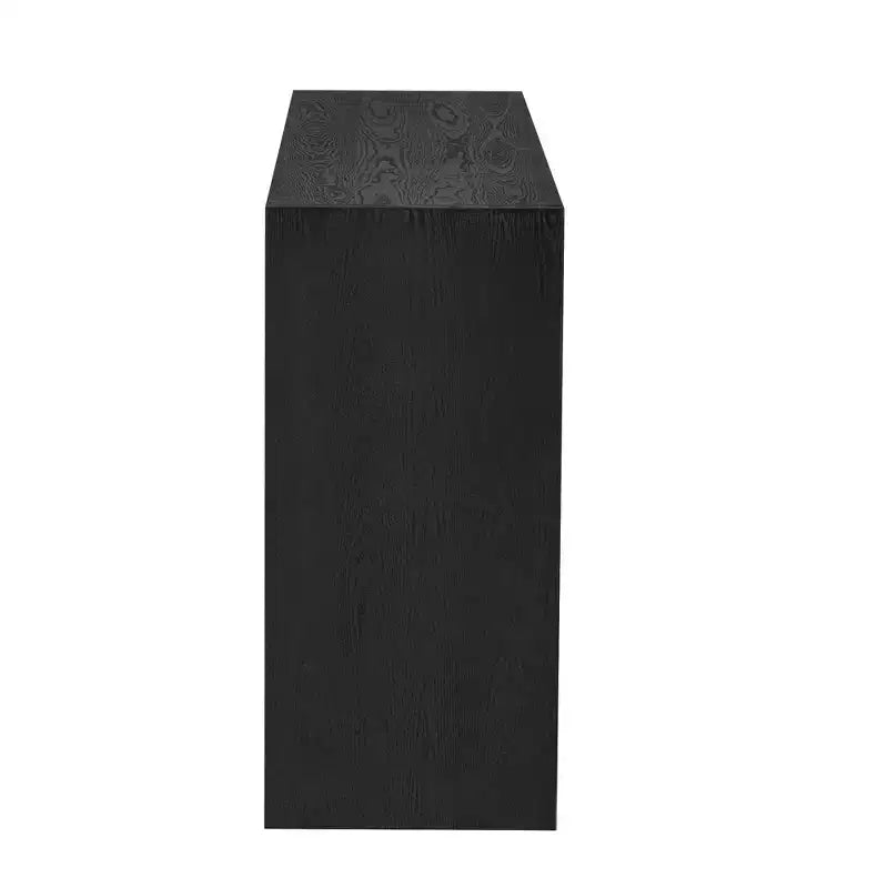 Luxystar Buffet de cuisine moderne 60" avec étagère ouverte et tiroirs, noir