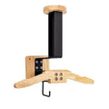 TROPOW Helmet Holder, Multi-Functional Wooden Motorcycle Helmet Stand with Heavy Duty Metal Frame, Wall Mounted Coat Rack for Hallway