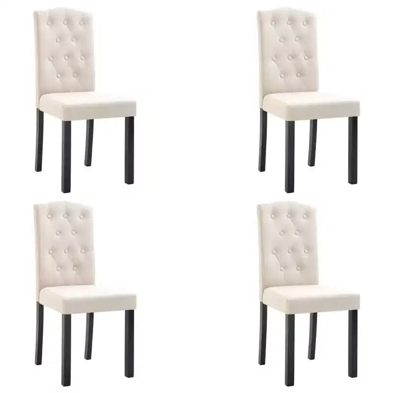 CLIHOME Chaises de salle à manger modernes avec pieds en bois massif, chaises de cuisine et de salle à manger rembourrées douces (lot de 4)