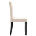 CLIHOME Chaises de salle à manger modernes avec pieds en bois massif, chaises de cuisine et de salle à manger rembourrées douces (lot de 4)