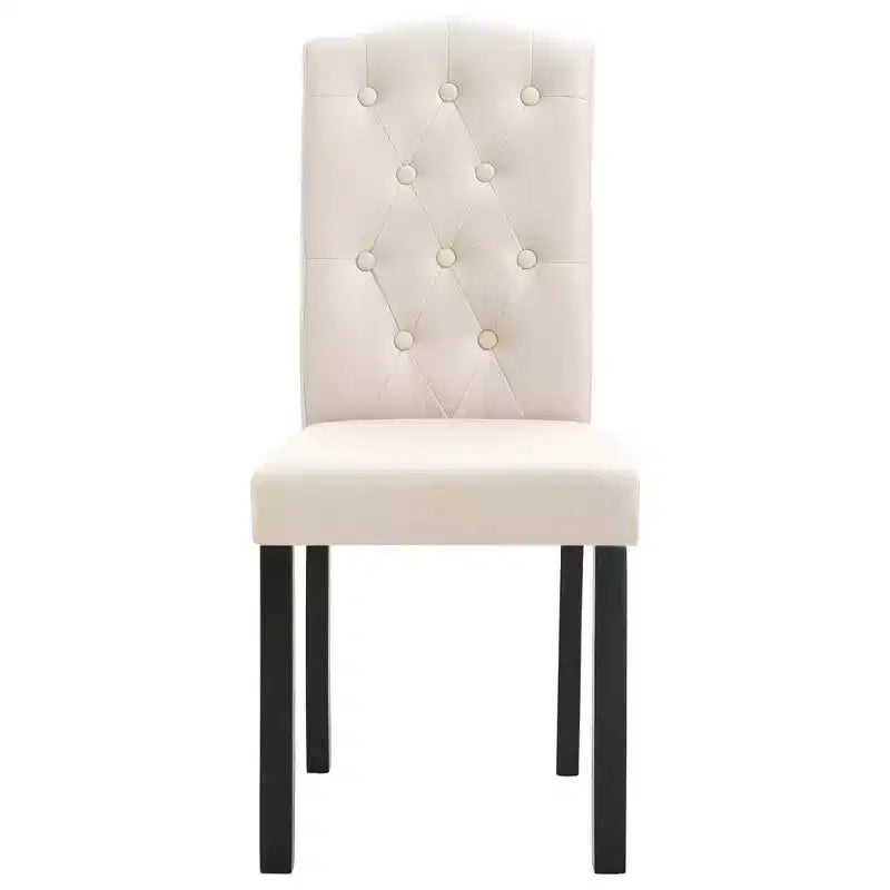 CLIHOME Chaises de salle à manger modernes avec pieds en bois massif, chaises de cuisine et de salle à manger rembourrées douces (lot de 4)