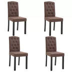 CLIHOME Chaises de salle à manger modernes avec pieds en bois massif, chaises de cuisine et de salle à manger rembourrées douces (lot de 4)