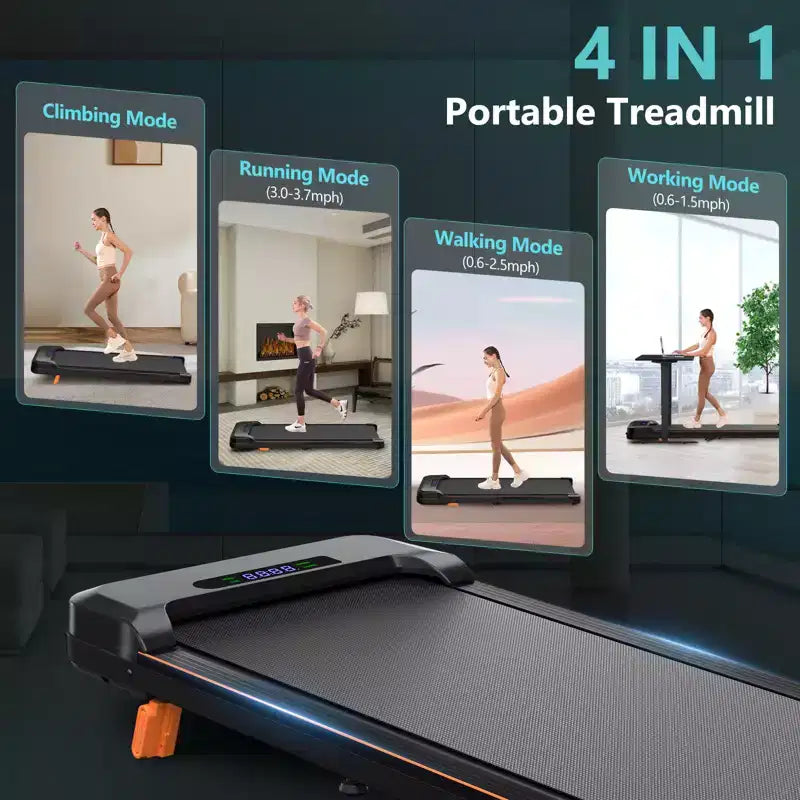 KERDOM Walking Pad Treadmill, Under Desk Treadmill, Treadmill for Home Office, Quiet Treadmill 2 in 1 for Walking and Jogging