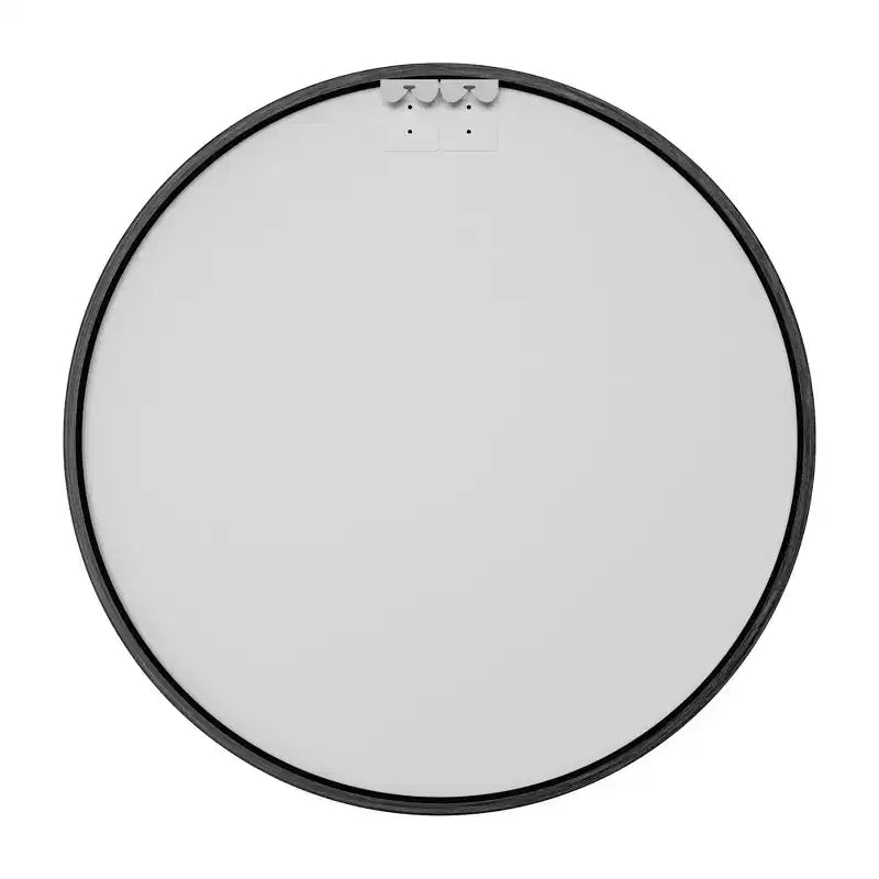 MAYEERTY Hanging Mirror Aluminum Alloy Thin Edge Black Round 35x35x1in
