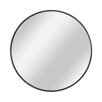 MAYEERTY Hanging Mirror Aluminum Alloy Thin Edge Black Round 35x35x1in