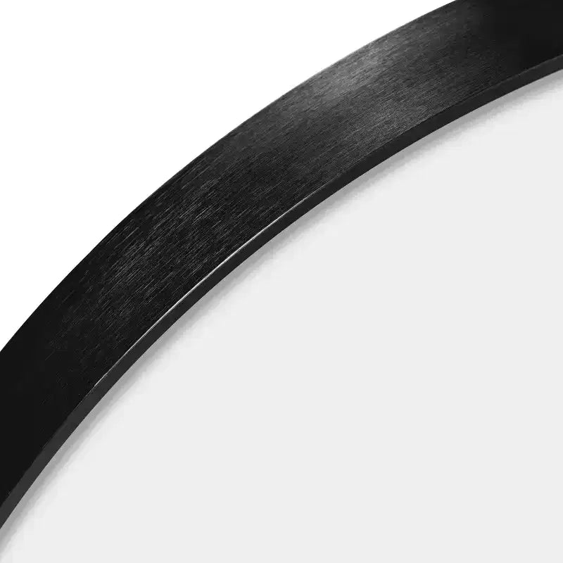 MAYEERTY Hanging Mirror Aluminum Alloy Thin Edge Black Round 35x35x1in
