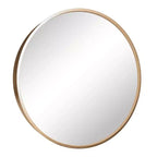 MAYEERTY Hanging Mirror Aluminum Alloy Thin Edge Black Round 35x35x1in