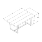 Table à manger GDFStudio Pellerin 72W en pin rustique