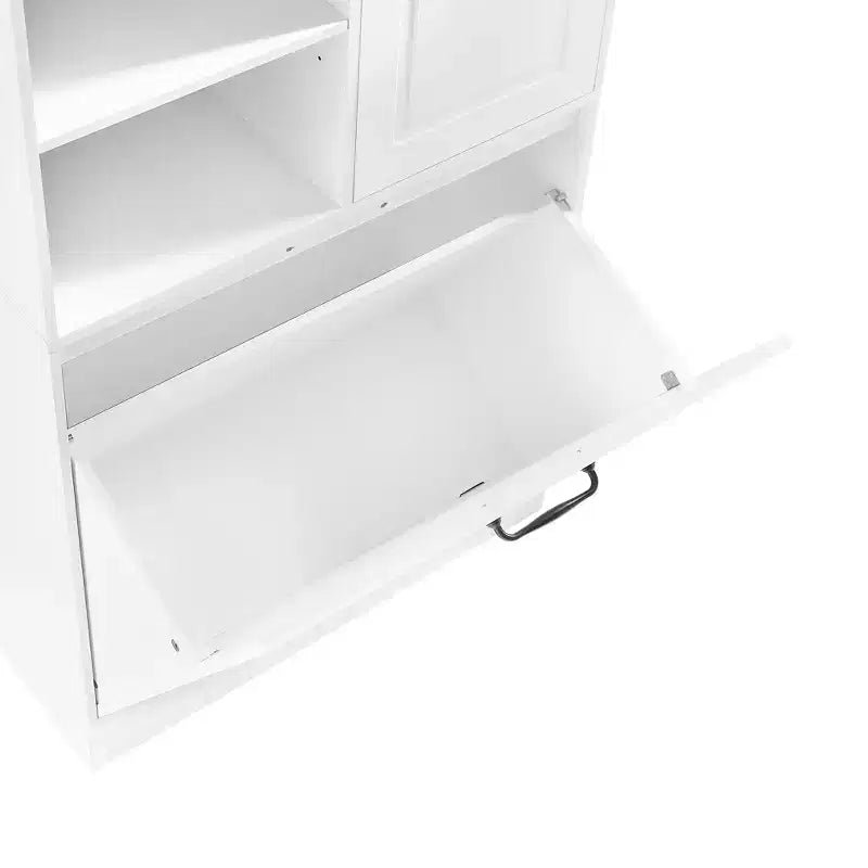 GDFStudio Lena Armoire de rangement haute moderne en bois avec étagères réglables