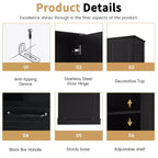 GDFStudio Lena Armoire de rangement haute moderne en bois avec étagères réglables