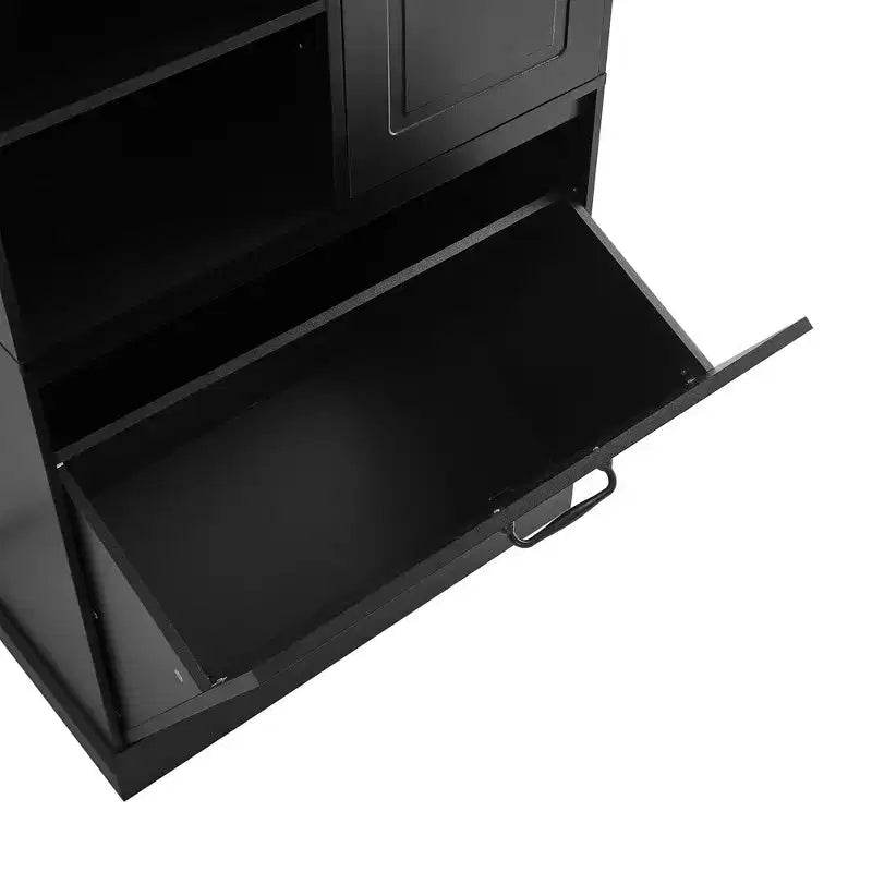 GDFStudio Lena Armoire de rangement haute moderne en bois avec étagères réglables