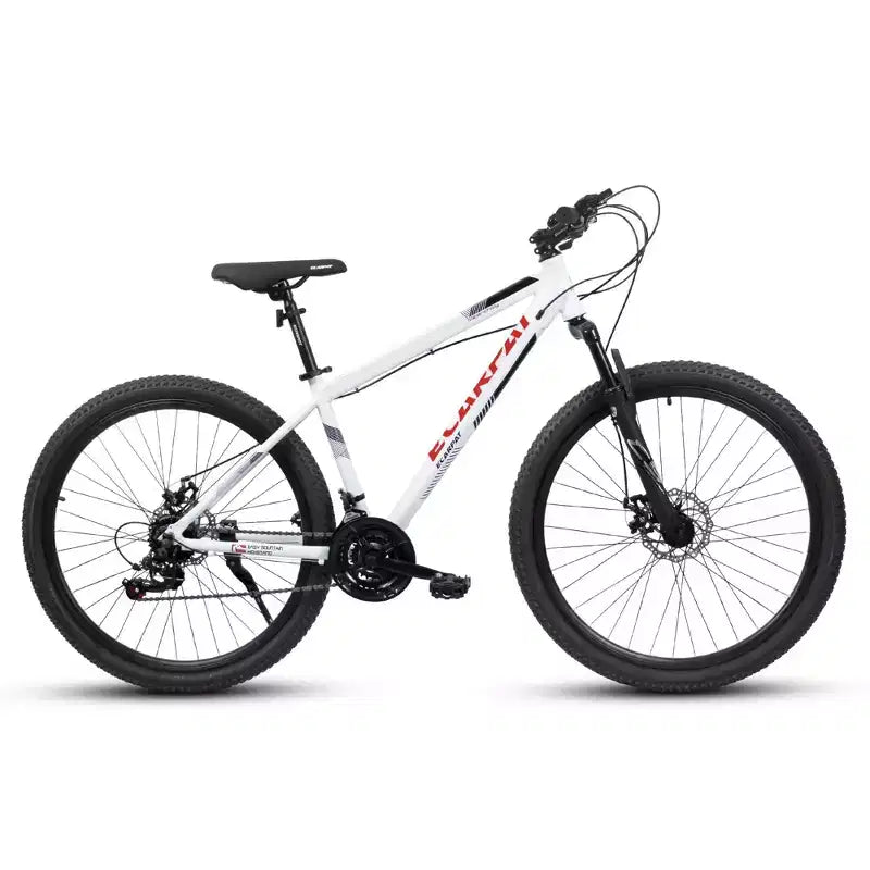 NAYSAYE Bicycle 27 Inch Mountain Bike with 21 Speed Shifter Suspension Fork and Disc Brakes for Men and Women, White, 53.54*7.68*28.35