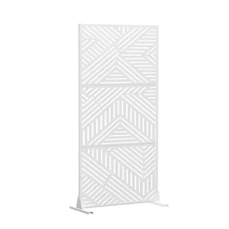 MAYEERTY Star 01 Cloison de séparation en acier galvanisé vert foncé, 183x119x41 cm, Paravent d'extérieur 6 pièces résistant aux intempéries