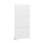 MAYEERTY Star 01 Cloison de séparation en acier galvanisé vert foncé, 183x119x41 cm, Paravent d'extérieur 6 pièces résistant aux intempéries