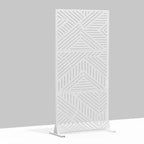 MAYEERTY Star 01 Cloison de séparation en acier galvanisé vert foncé, 183x119x41 cm, Paravent d'extérieur 6 pièces résistant aux intempéries