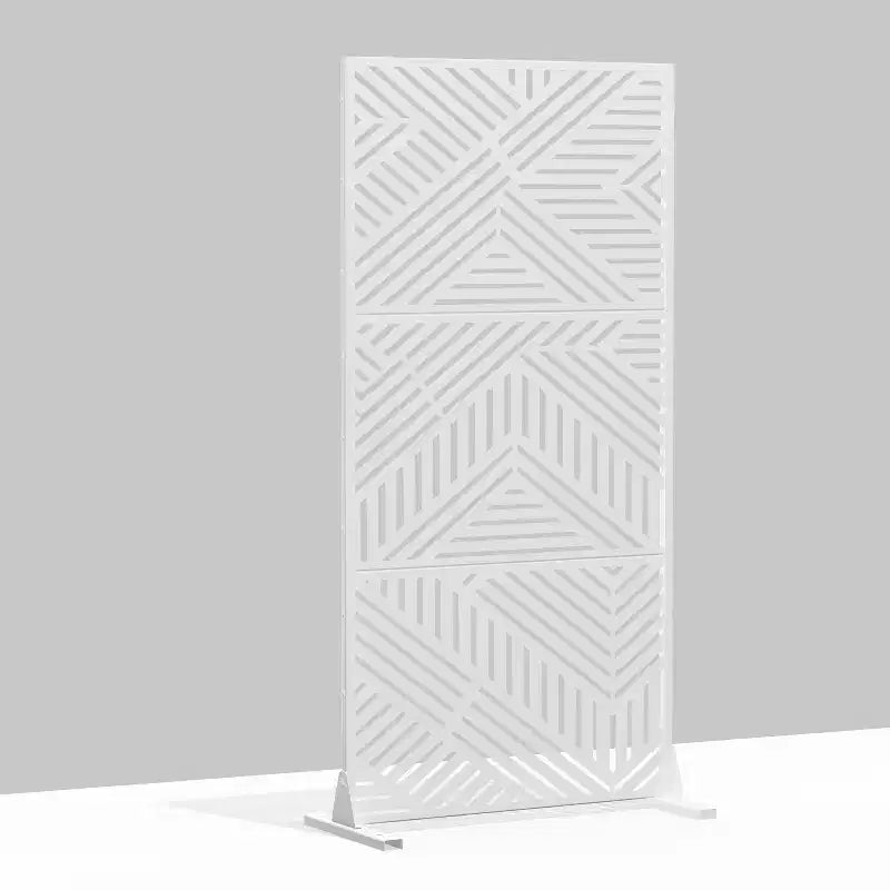 MAYEERTY Star 01 Cloison de séparation en acier galvanisé vert foncé, 183x119x41 cm, Paravent d'extérieur 6 pièces résistant aux intempéries