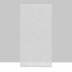 MAYEERTY Star 01 Cloison de séparation en acier galvanisé vert foncé, 183x119x41 cm, Paravent d'extérieur 6 pièces résistant aux intempéries