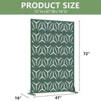 MAYEERTY Star 01 Cloison de séparation en acier galvanisé vert foncé, 183x119x41 cm, Paravent d'extérieur 6 pièces résistant aux intempéries