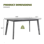 Bestier Table à manger, Table de cuisine de 152 cm pour 4-6 personnes, Grande table de dîner rectangulaire en bois pour salle à manger, bureau à domicile, salon