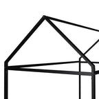 Bellemave Twin House Bed for Kids, Montessori Floor Bed Kids Bed Frame Metal Platform Bed Floor Bed for Kids Boys Girls,Black