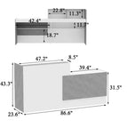 Famapy Multi - Functional Reception Desk Cash Register Checkout Counter: Ample Storage, Sleek Surfaces  Ideal for Business Lobbies