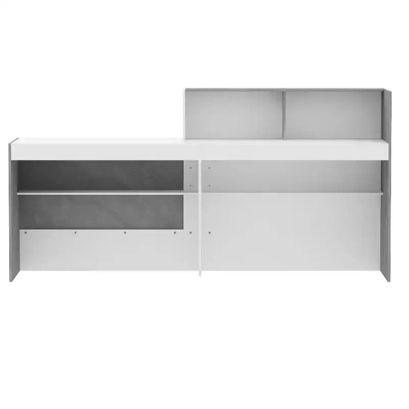 Famapy Multi - Functional Reception Desk Cash Register Checkout Counter: Ample Storage, Sleek Surfaces  Ideal for Business Lobbies