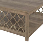 Table basse carrée Galano avec espace de rangement ouvert 34,8 L 34,9 P 17,1 H