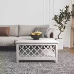 Table basse carrée Galano avec espace de rangement ouvert 34,8 L 34,9 P 17,1 H