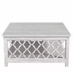 Table basse carrée Galano avec espace de rangement ouvert 34,8 L 34,9 P 17,1 H