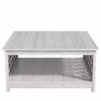 Table basse carrée Galano avec espace de rangement ouvert 34,8 L 34,9 P 17,1 H